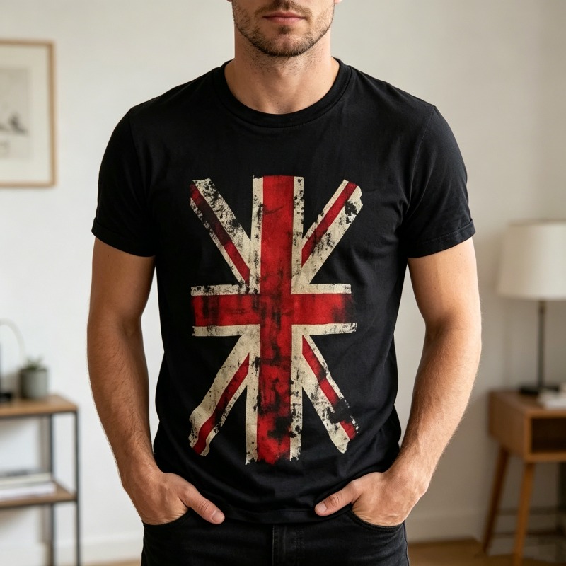 Summer Clothing Uk - T-shirt graphique Union Jack, imprimé drapeau