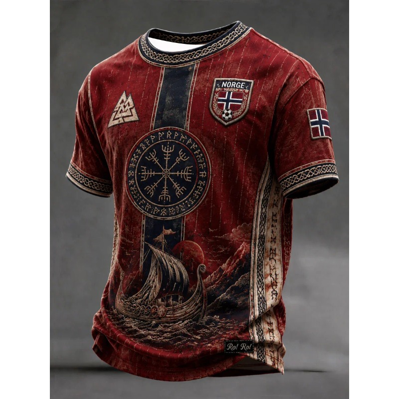 Summer Viking Clothing - Maillot de football Norvège Norge Viking,