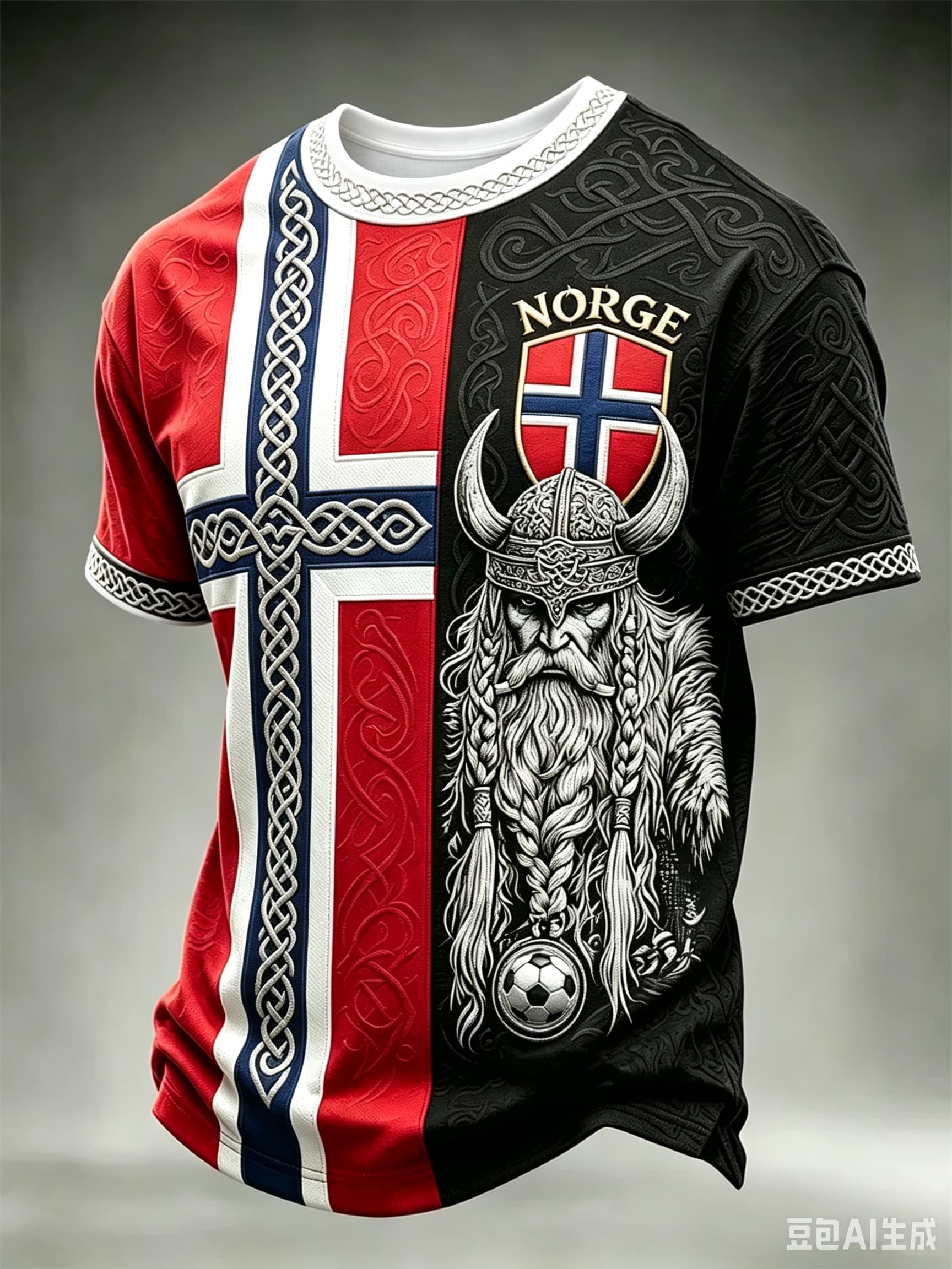 Summer Viking Clothing - T-shirt de football pour hommes, motif