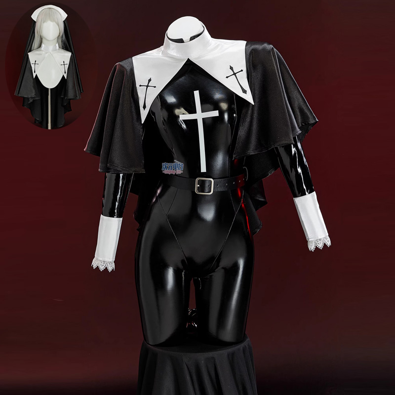Romper Playsuit Women - Costume de Cosplay de nonne pour