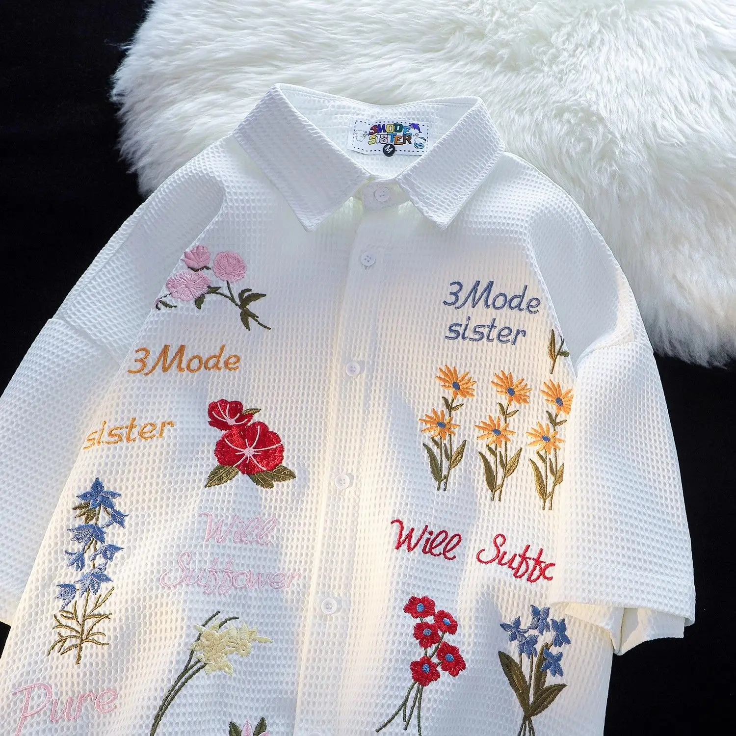 Chemises brodées de fleurs gau - Summer Clothing Holiday avis et prix