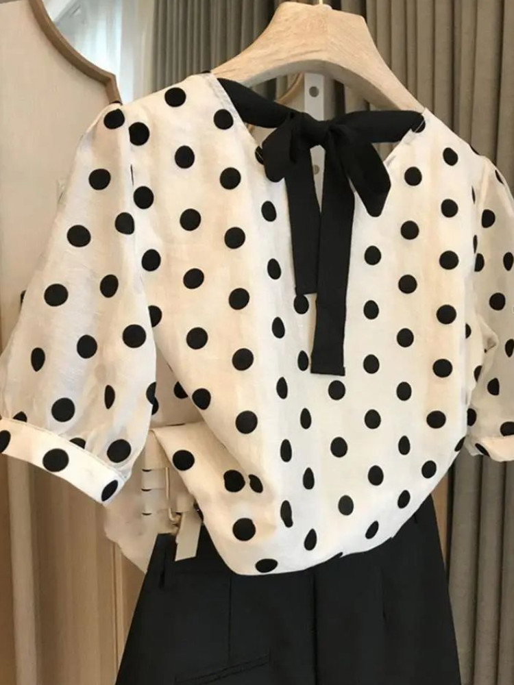 Chemisiers à pois femmes éléga - Summer Clothing Holiday avis et prix
