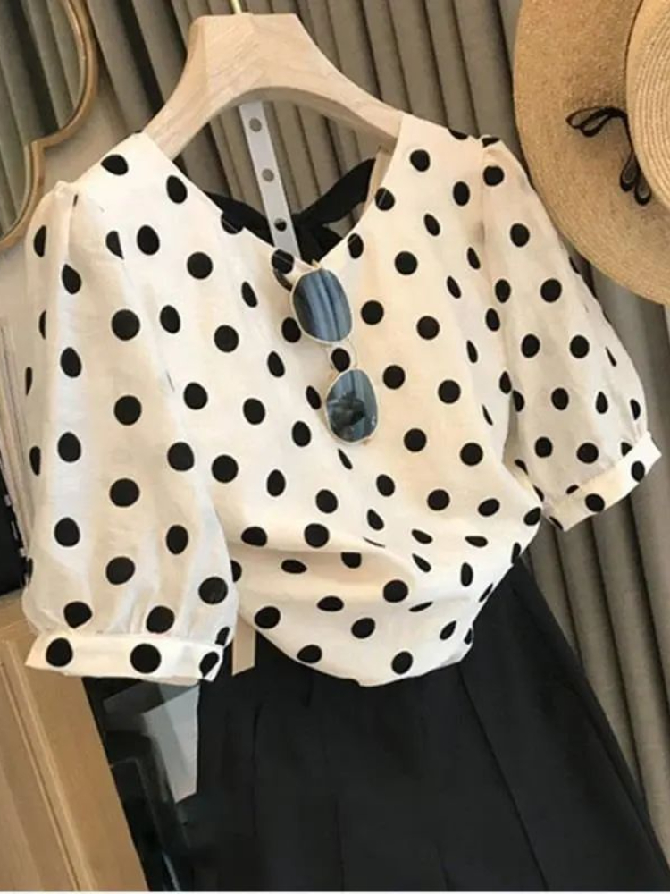 Chemisiers à pois femmes éléga - Summer Clothing Holiday avis et prix