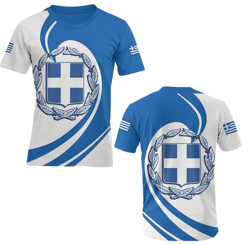 T-shirt graphique imprimé en 3 - Summer Clothing For Greece avis et prix