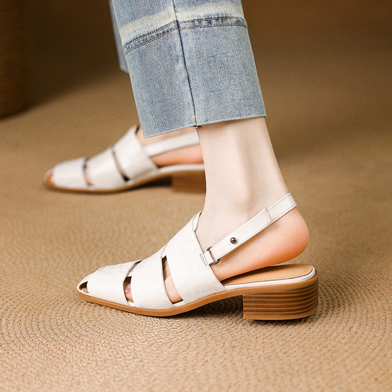 Sandales d'été en cuir véritab - Summer Closet avis et prix