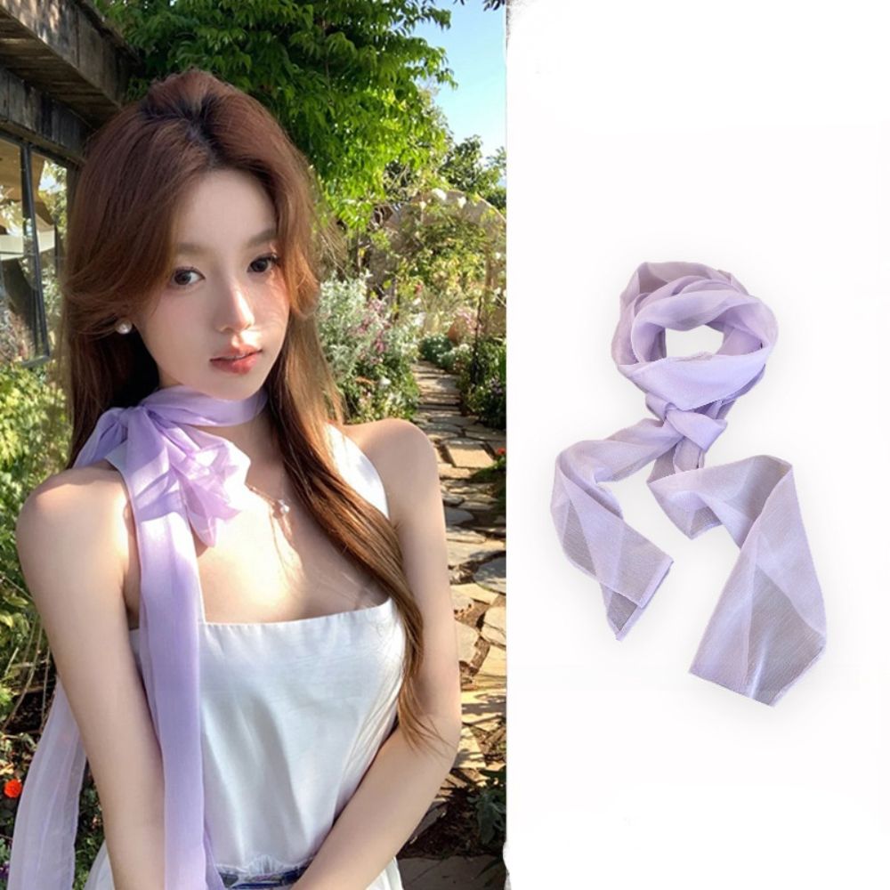 Écharpe longue et fine en soie - Summer Clothing Wraps avis et prix
