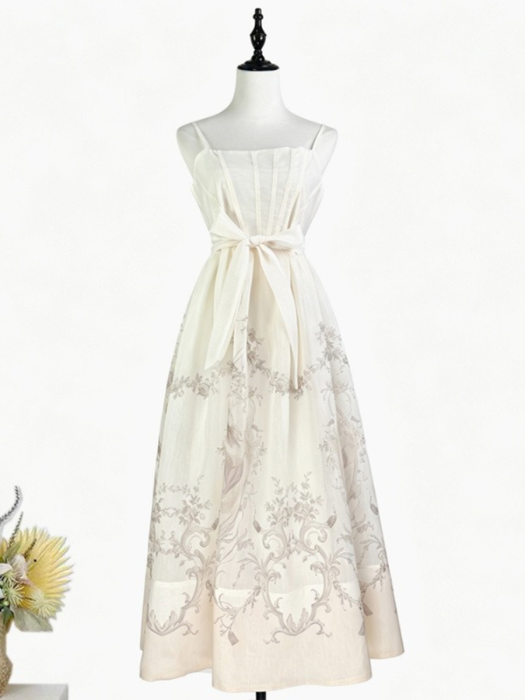 Robe longue d'été rétro imprim - Summer Clothing Holiday avis et prix