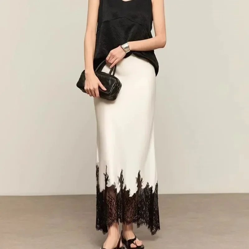 Jupe mi-longue à garniture en  - Summer Clothing Wraps avis et prix