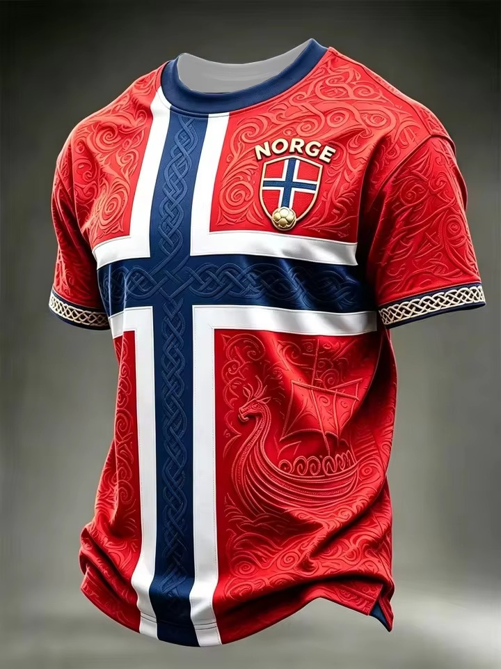 T-shirt de football Norvège po - Summer Viking Clothing avis et prix